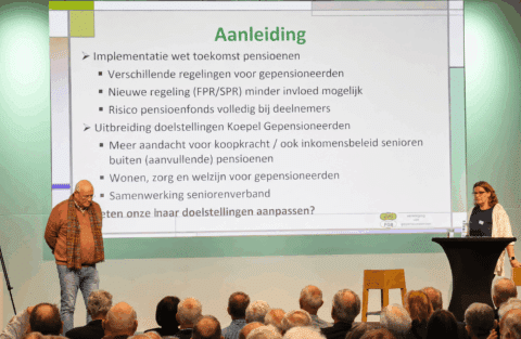 Notitie ‘Toekomst Vereniging van Gepensioneerden nu op de website'.
